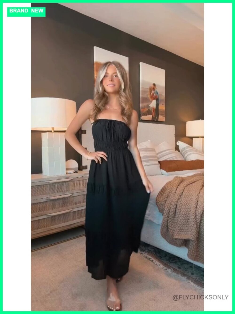 Backless Spaghetti Strap Tiered Flowy Maxi Dress with Pockets - Picture 7 of 7